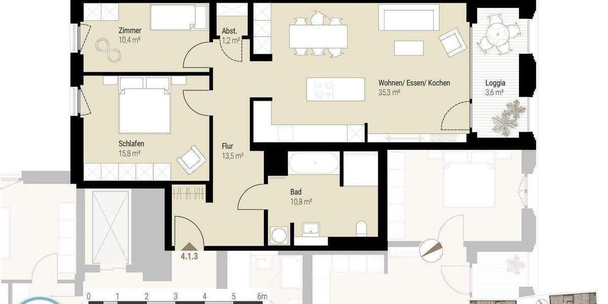 Etagenwohnung Dresden Innere Altstadt - 3 Zimmer, 90 m&sup2;, 1.586&euro; | Angebot:25835250
