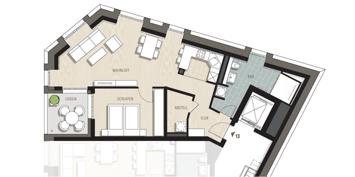 Etagenwohnung Dresden Cotta - 2 Zimmer, 71 m&sup2;, 344.000&euro; | Angebot:25704744