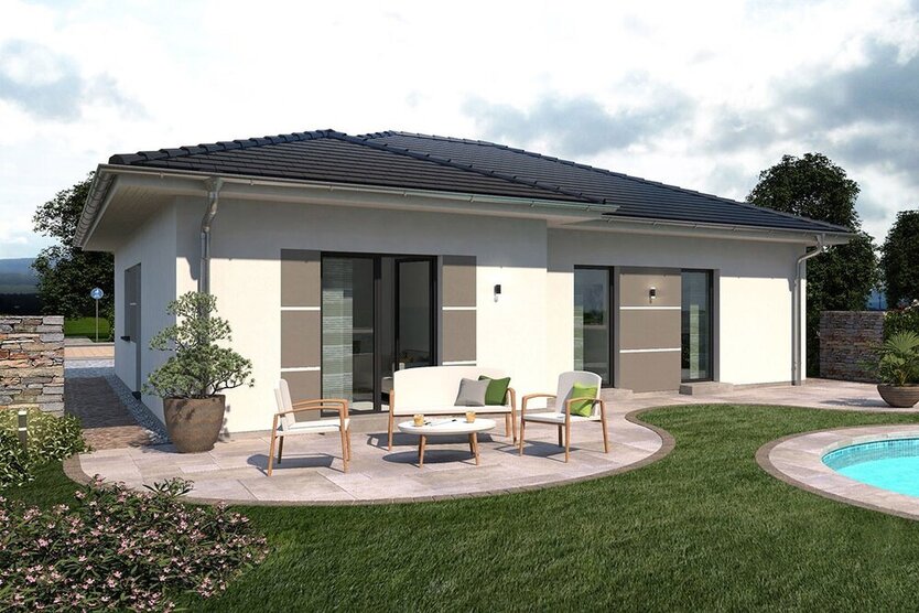 Leben auf einer Ebene. Baue einen Bungalow in Dresden. 4 zimmer