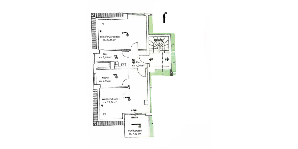 Wunderschöne, helle Dachgeschosswohnung im Grünen PROVISIONSFREI 2 zimmer
