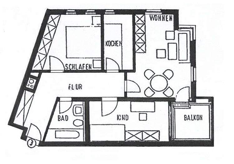 Etagenwohnung Dresden Trachau - 3 Zimmer, 67 m&sup2;, 159.000&euro; | Angebot:25877138