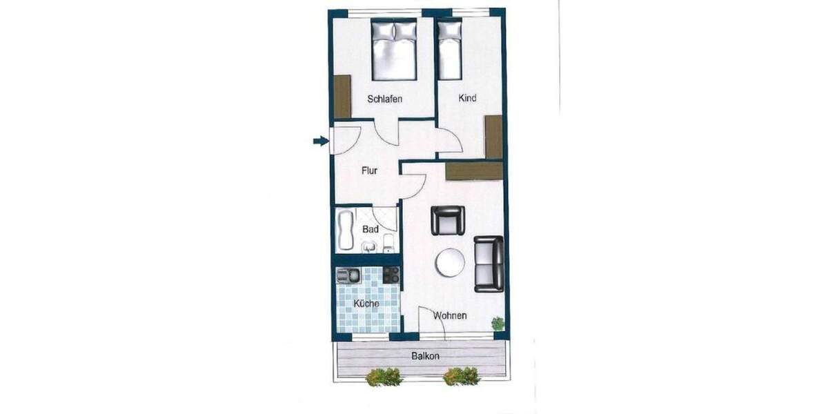 Etagenwohnung Dresden Strehlen - 3 Zimmer, 64 m&sup2;, 450&euro; | Angebot:25299702