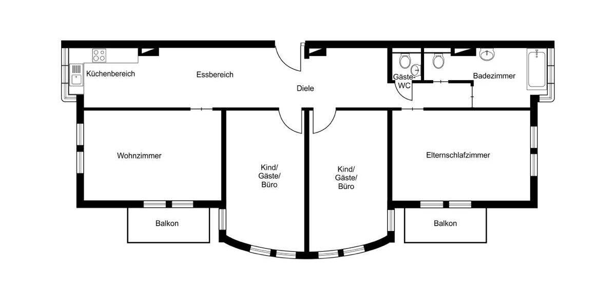 Etagenwohnung Dresden Radeberger Vorstadt - 4 Zimmer, 113 m&sup2;, 465.000&euro; | Angebot:25687843