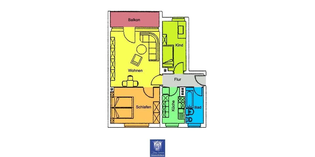 Etagenwohnung Dorfhain - 3 Zimmer, 66 m&sup2;, 395&euro; | Angebot:26220651