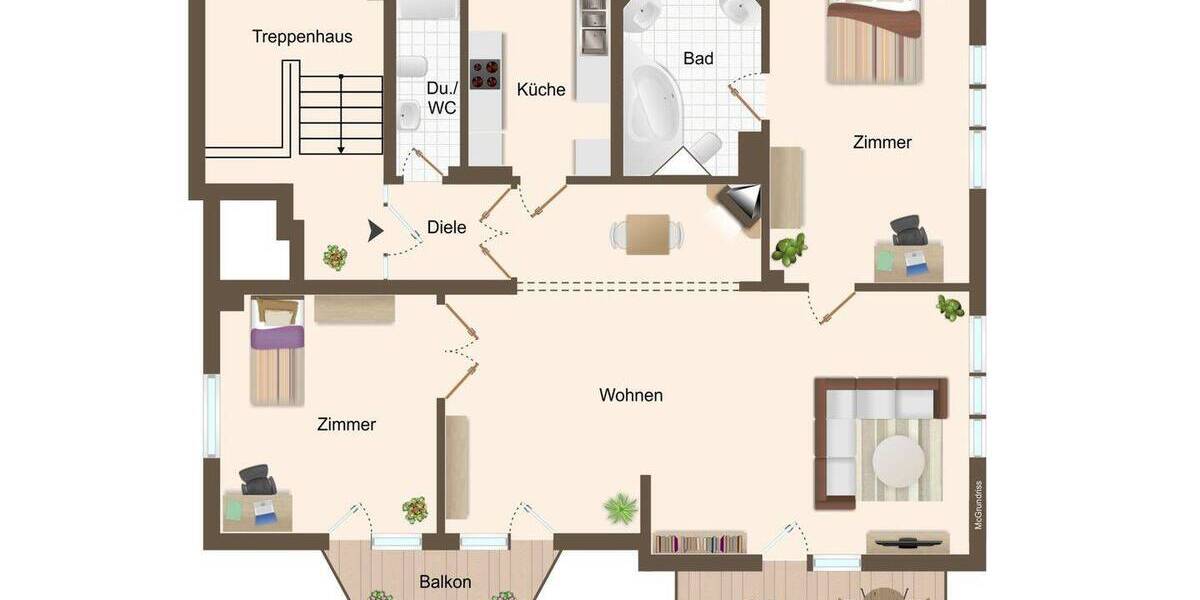 Etagenwohnung Dresden / Weißer Hirsch Bühlau/Weißer Hirsch - 3 Zimmer, 120 m&sup2;, 520.000&euro; | Angebot:26930460