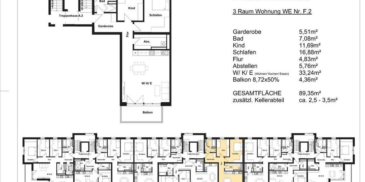 Etagenwohnung Heidenau - 3 Zimmer, 88 m&sup2;, 411.900&euro; | Angebot:26543711
