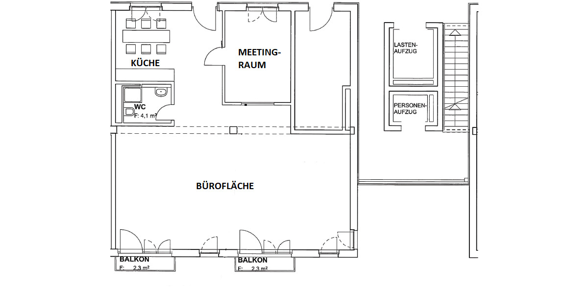 Gewerbeobjekt Dresden Leipziger Vorstadt - 2 Zimmer, 122 m&sup2;, 1.895&euro; | Angebot:25734826