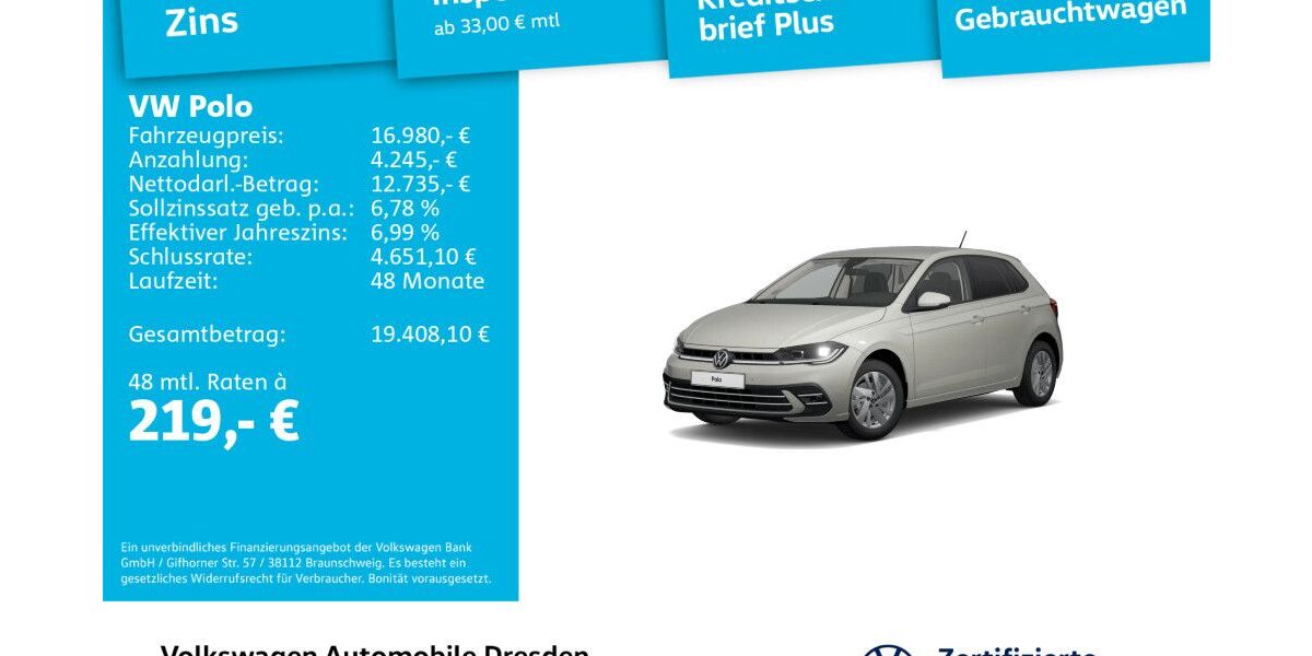 VW Polo 25.086 km 17.980 &euro; Dresden 01169