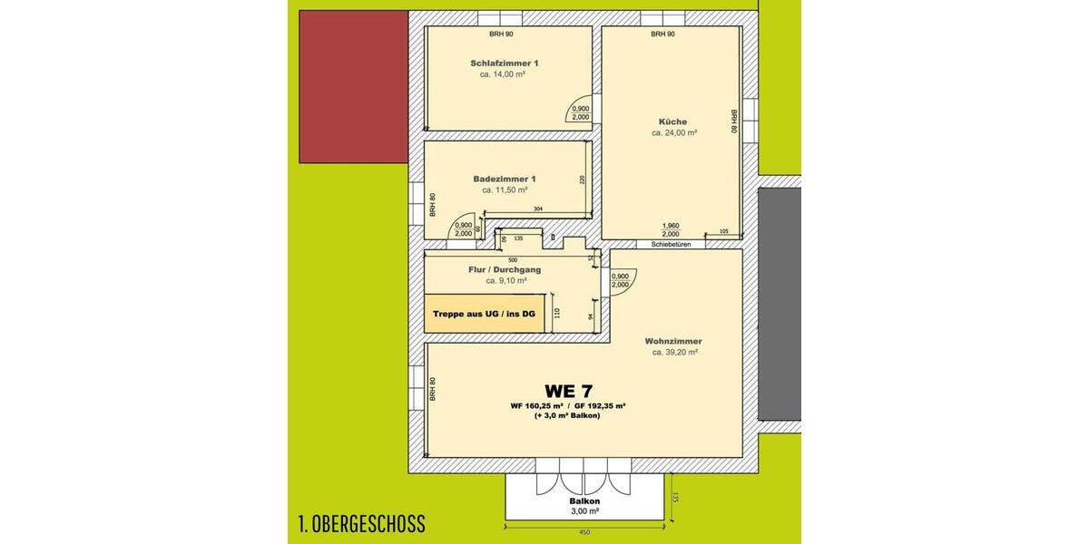 Etagenwohnung Ottendorf-Okrilla Okrilla - 4 Zimmer, 1.480&euro; | Angebot:23395822