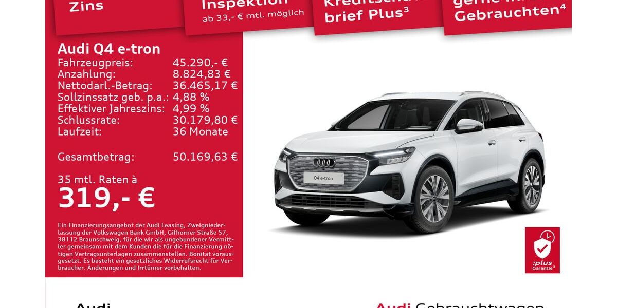 Audi Q4 e-tron 9.294 km 43.890 &euro; Dresden 01169