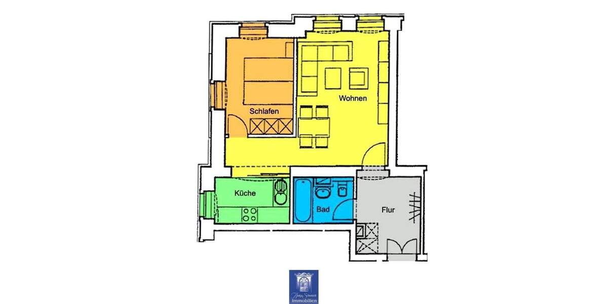 Etagenwohnung Dresden Löbtau-Nord - 2 Zimmer, 49 m&sup2;, 420&euro; | Angebot:25280030