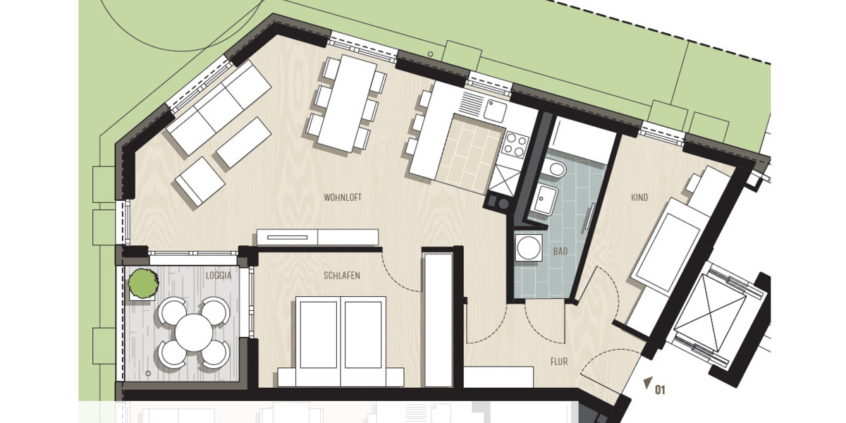 Etagenwohnung Dresden Cotta - 3 Zimmer, 71 m&sup2;, 332.000&euro; | Angebot:25704725