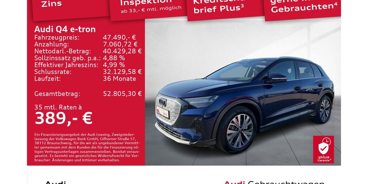 Audi Q4 e-tron 5.275 km 47.490 &euro; Dresden 01169