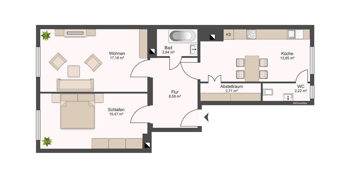 Zimmer Dresden Löbtau-Nord - 2 Zimmer, 62 m&sup2;, 510&euro; | Angebot:26377812