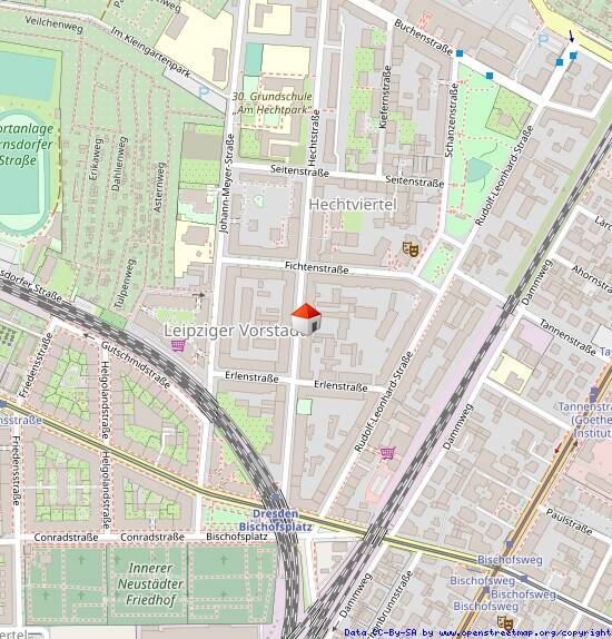 Etagenwohnung Dresden Leipziger Vorstadt - 3 Zimmer, 66 m&sup2;, 229.000&euro; | Angebot:26501138
