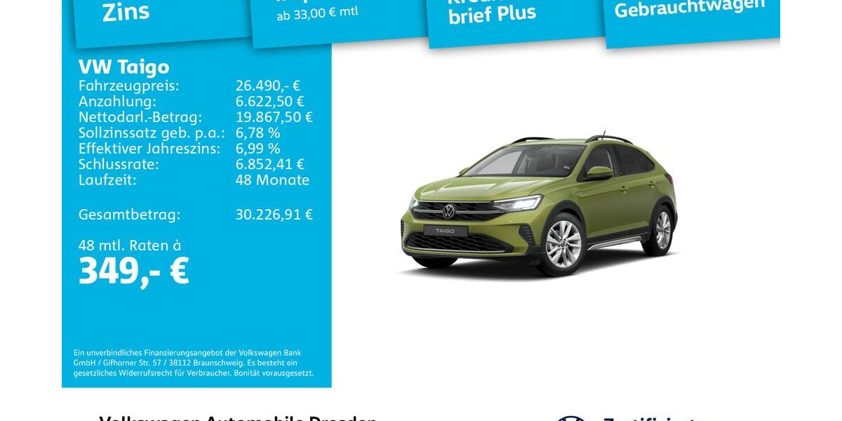 VW Taigo 11.023 km 26.490 &euro; Dresden 01067