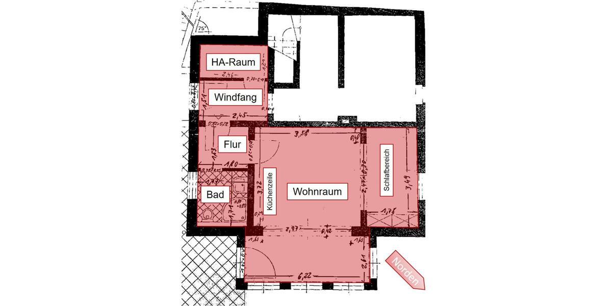 Etagenwohnung Königstein - 1 Zimmer, 44 m&sup2;, 310&euro; | Angebot:25055050