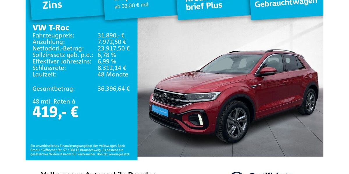 VW T-Roc 5.052 km 30.990 &euro; Dresden 01067