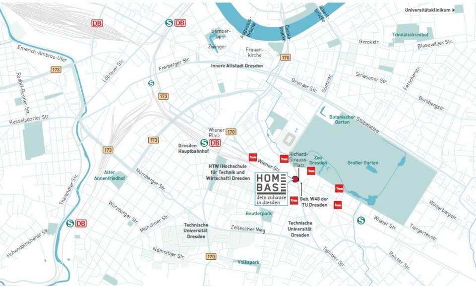 Etagenwohnung Dresden Plauen - 1 Zimmer, 22 m&sup2;, 332&euro; | Angebot:25406033