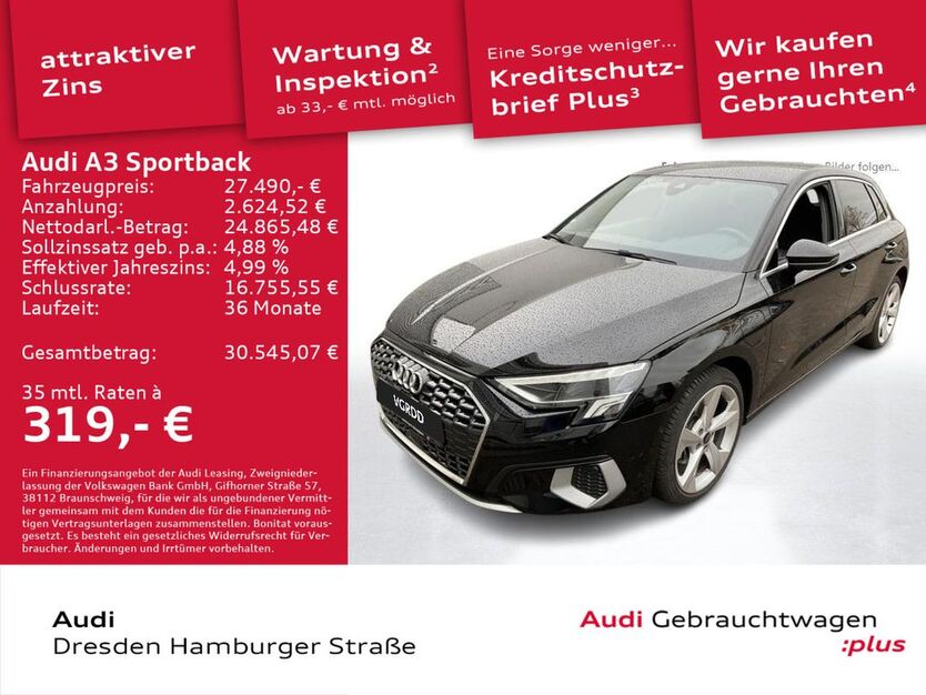 Audi A3 17.436 km 27.490 € Dresden 01067