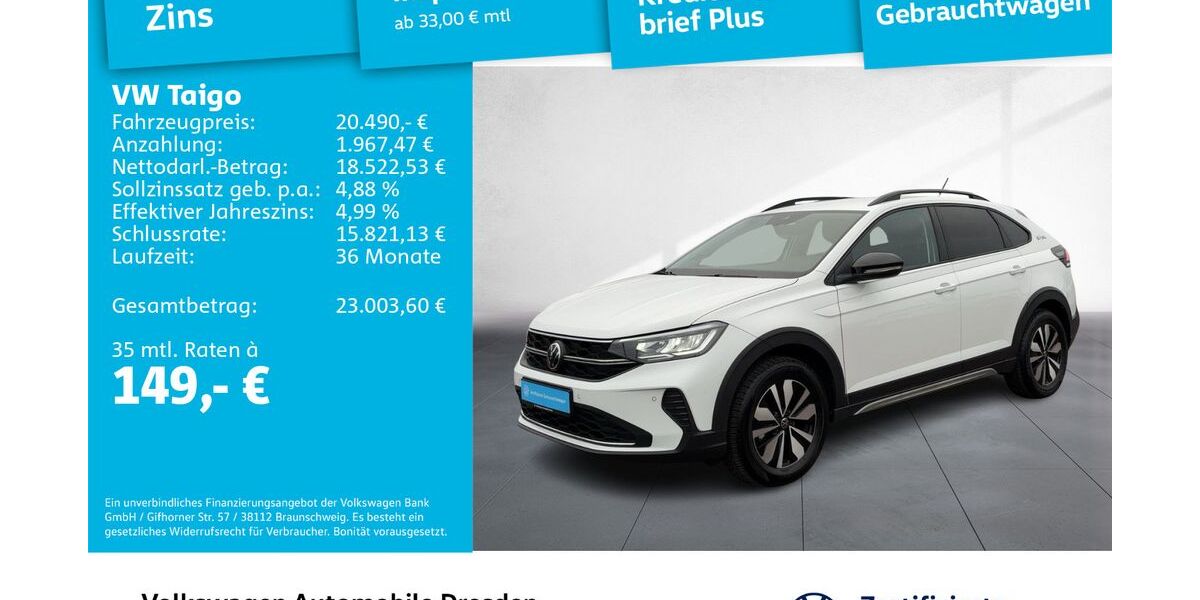 VW Taigo 7.378 km 19.690 &euro; Dresden 01169