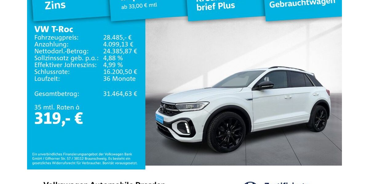 VW T-Roc 21.561 km 28.485 &euro; Dresden 01067