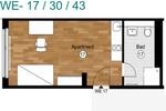 Etagenwohnung Dresden Prohlis - 1 Zimmer, 26 m&sup2;, 370&euro; | Angebot:25255012