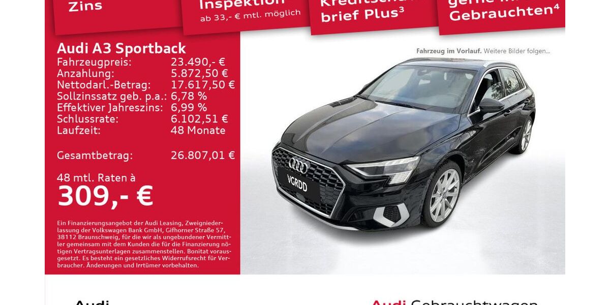 Audi A3 61.654 km 23.490 &euro; Dresden 01067