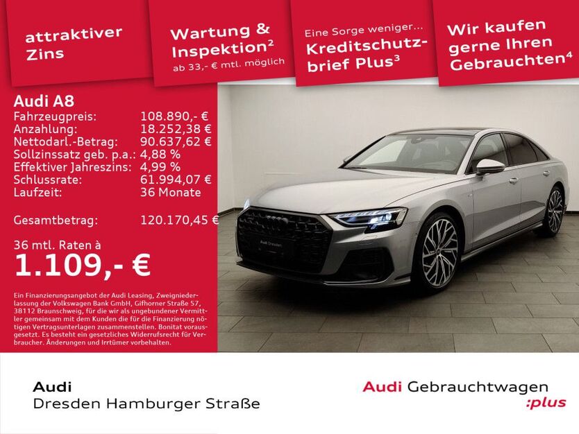 Audi A8 2.960 km 108.890 € Dresden 01067