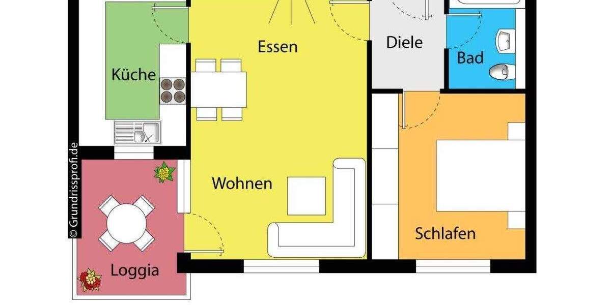 Etagenwohnung Freital - 2 Zimmer, 57 m&sup2;, 107.500&euro; | Angebot:25781185