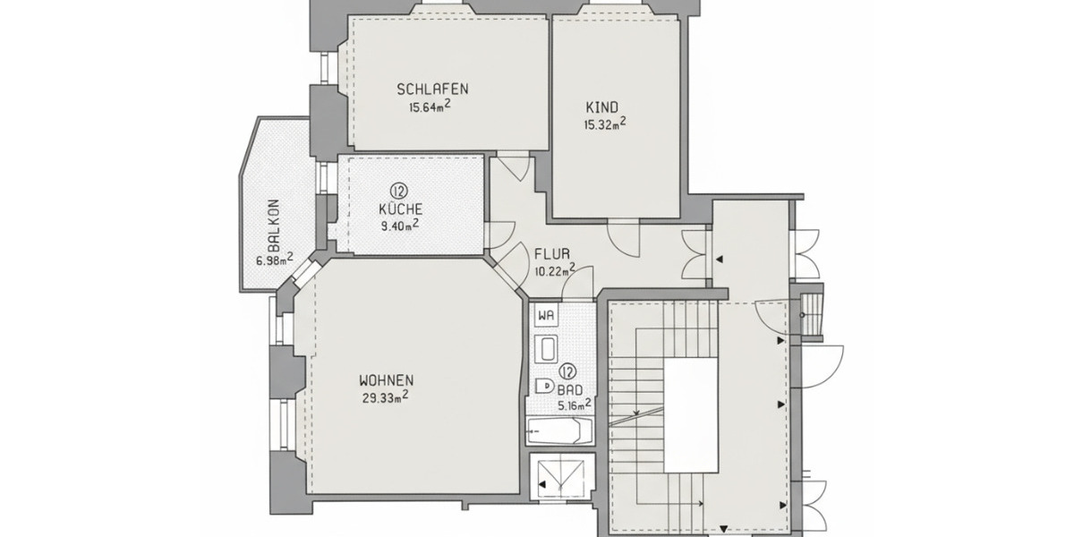 Etagenwohnung Dresden Gruna - 3 Zimmer, 87 m&sup2;, 289.000&euro; | Angebot:24451075