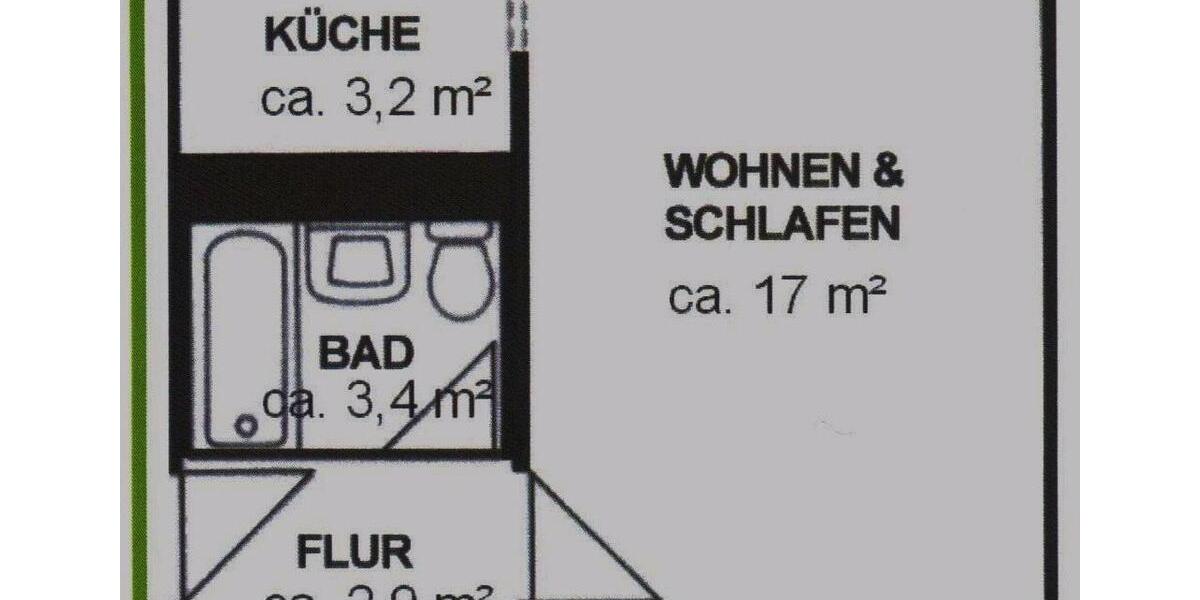 Etagenwohnung Dresden Prohlis - 1 Zimmer, 27 m&sup2;, 65.000&euro; | Angebot:27298155