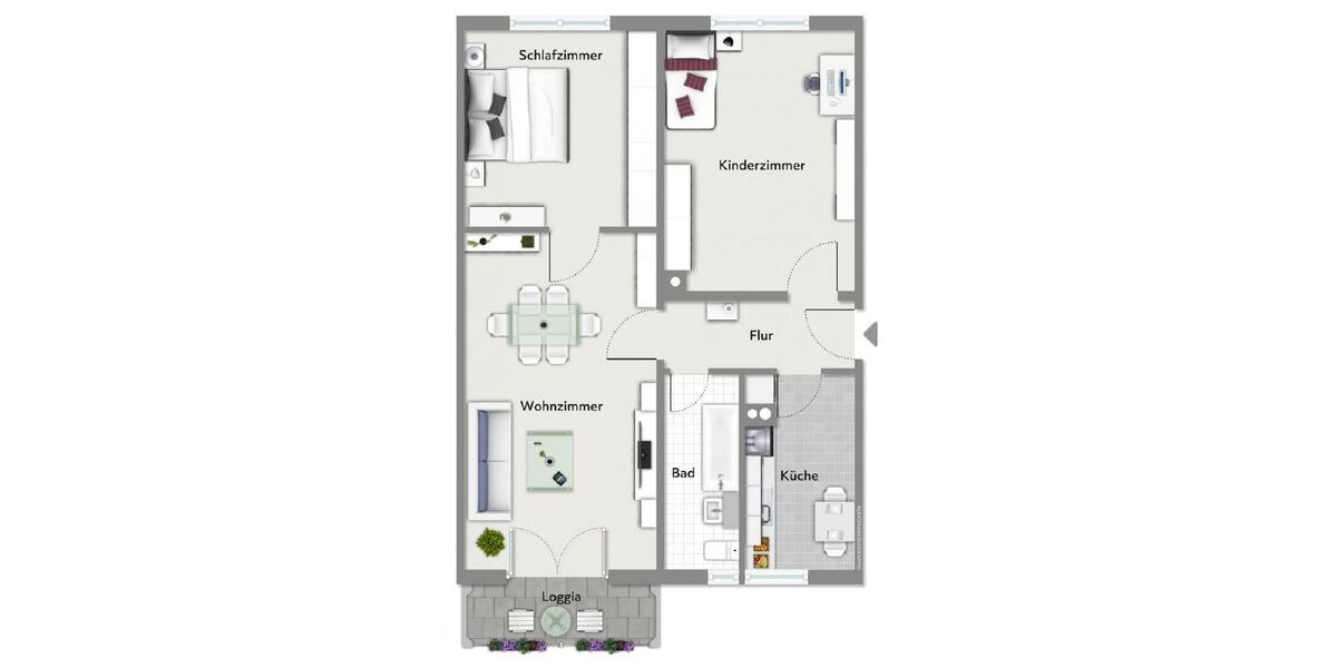 Etagenwohnung Dresden Prohlis - 3 Zimmer, 66 m&sup2;, 598&euro; | Angebot:26564877