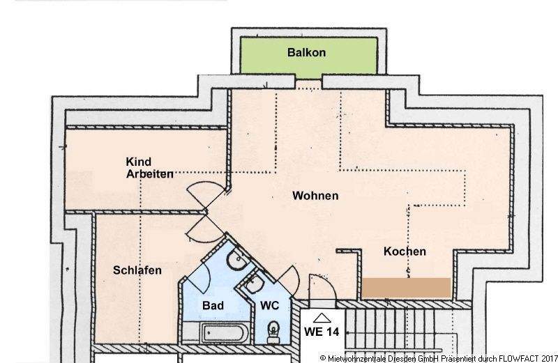 3 Zimmer - Dachgeschosswohnung mit Balkon in Radebeul!! 3 zimmer