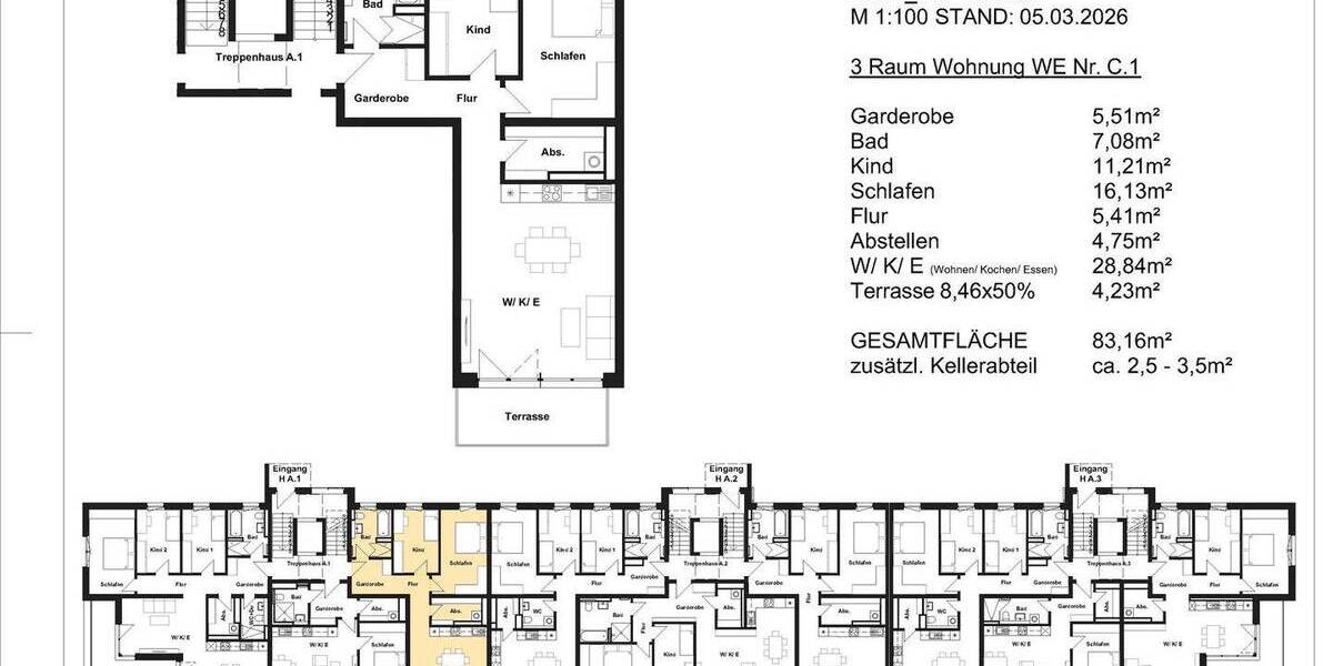 Etagenwohnung Heidenau - 3 Zimmer, 83 m&sup2;, 374.900&euro; | Angebot:26543708