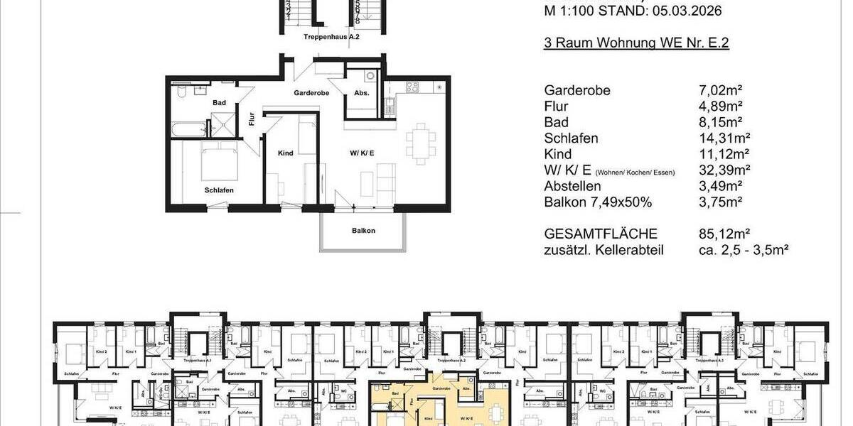 Etagenwohnung Heidenau - 3 Zimmer, 85 m&sup2;, 374.500&euro; | Angebot:26543706