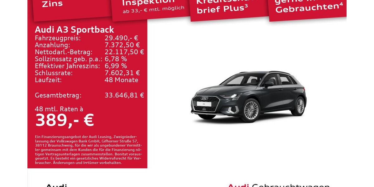 Audi A3 22.793 km 28.990 &euro; Dresden 01067