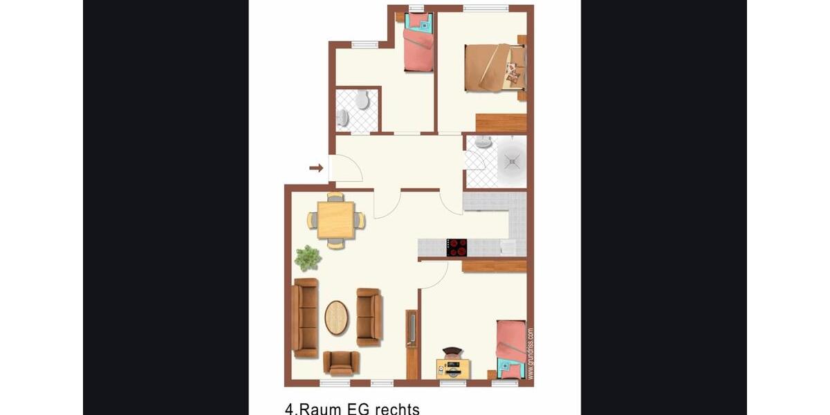 Erdgeschoßwohnung Dresden Pieschen - 4 Zimmer, 74 m&sup2;, 1.020&euro; | Angebot:26211126