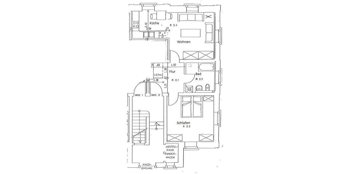 Erdgeschoßwohnung Dresden Leuben - 2 Zimmer, 57 m&sup2;, 429&euro; | Angebot:25267498