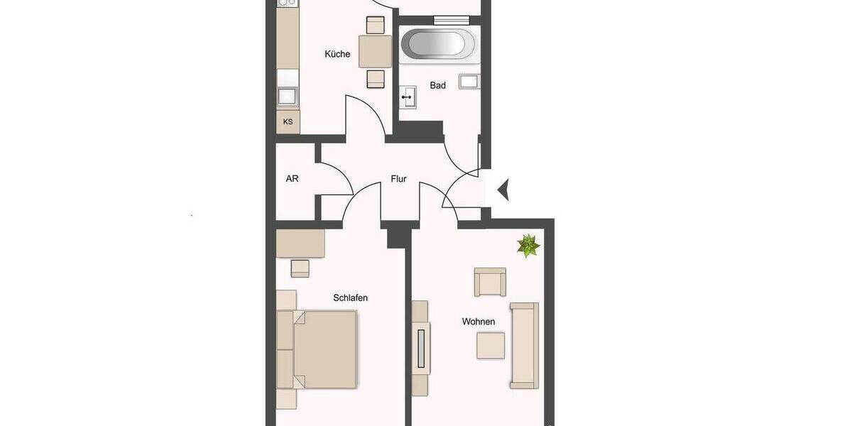 Etagenwohnung Dresden Leipziger Vorstadt - 2 Zimmer, 54 m&sup2;, 162.000&euro; | Angebot:26501814
