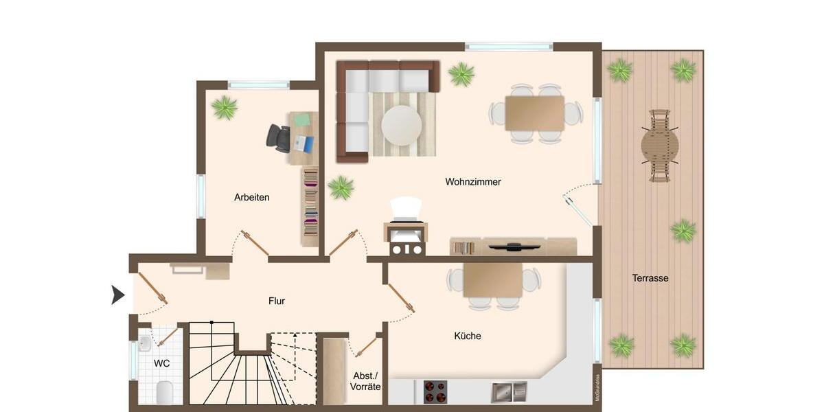 Reihenhaus Bannewitz - 6 Zimmer, 166 m&sup2;, 2.158&euro; | Angebot:25977535