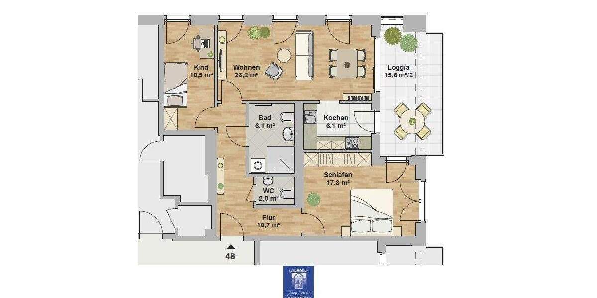 Etagenwohnung Dresden Leipziger Vorstadt - 3 Zimmer, 83 m&sup2;, 1.430&euro; | Angebot:25167838
