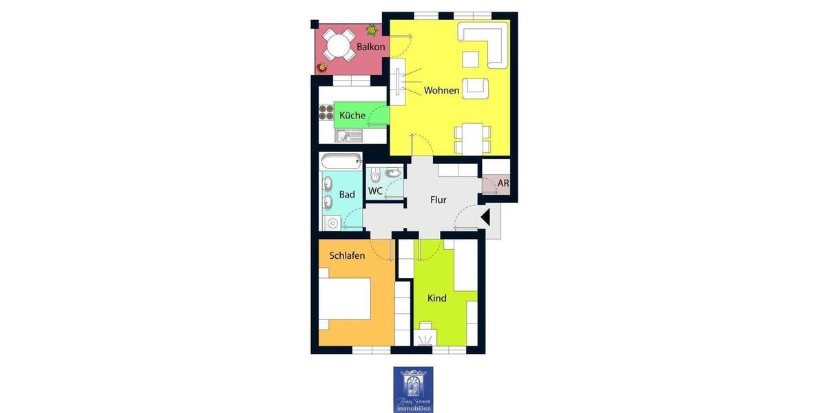 Etagenwohnung Freital - 3 Zimmer, 75 m&sup2;, 138.000&euro; | Angebot:25781186