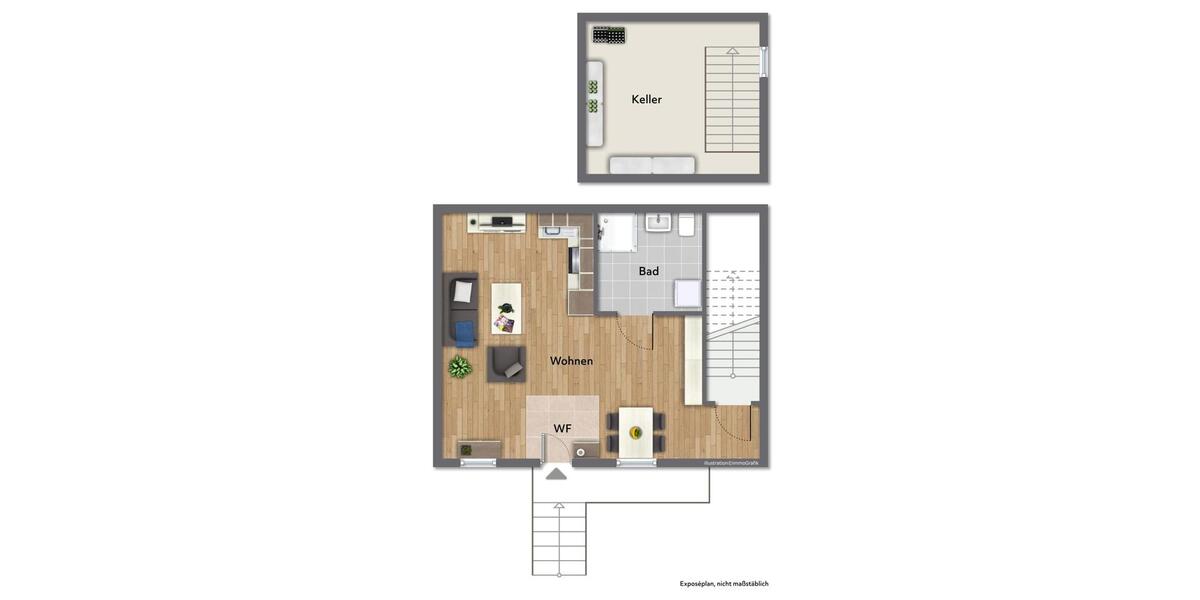 Erdgeschoßwohnung Dresden Neustadt - 1 Zimmer, 30 m&sup2;, 300&euro; | Angebot:25540937