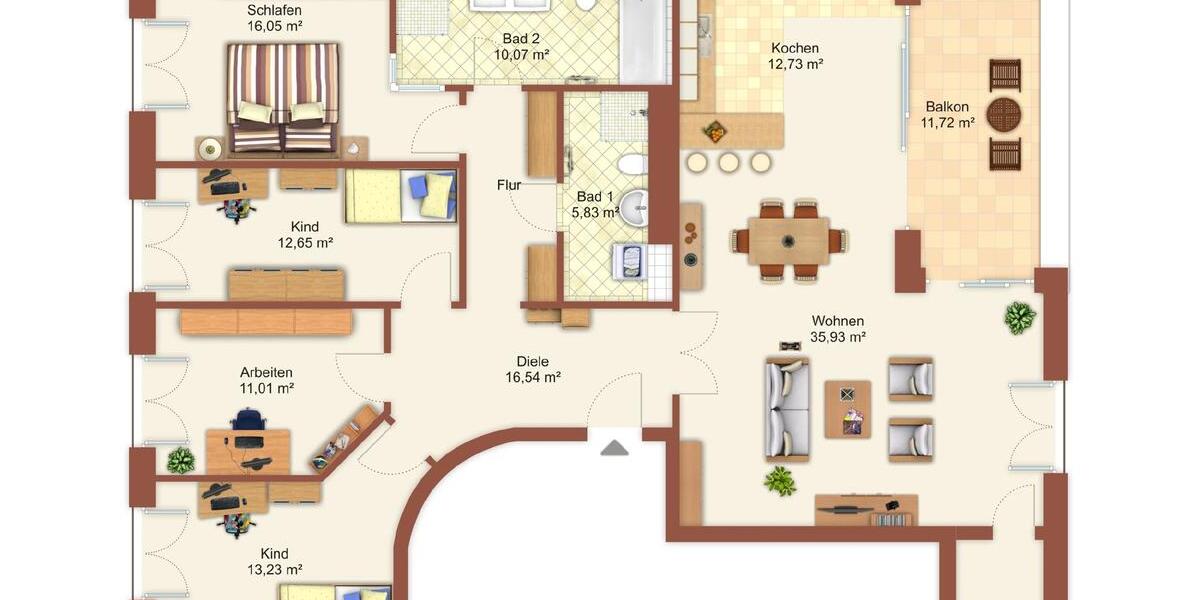 Etagenwohnung Dresden - 5 Zimmer, 143 m&sup2;, 2.220&euro; | Angebot:26338030