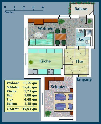 Erdgeschoßwohnung Dresden Cossebaude - 2 Zimmer, 48 m&sup2;, 494&euro; | Angebot:24735755
