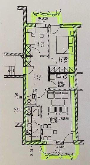 Etagenwohnung Bannewitz - 3 Zimmer, 70 m&sup2;, 150.000&euro; | Angebot:25738633