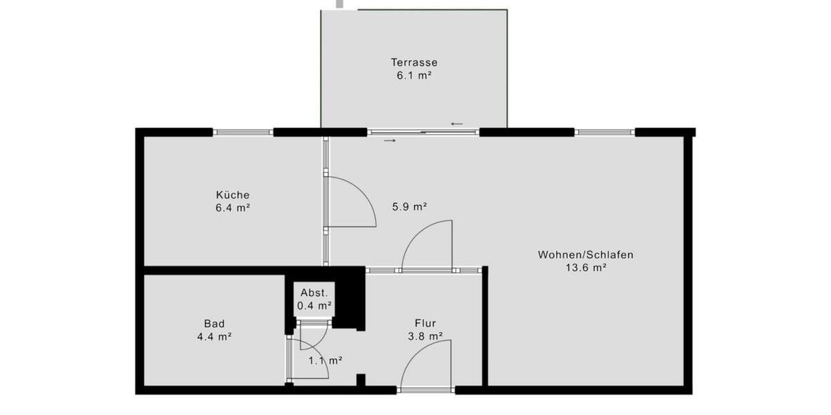 Etagenwohnung Dresden Cotta - 1 Zimmer, 38 m&sup2;, 350&euro; | Angebot:25616810