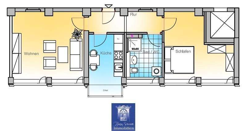 Ihr neuer Lieblingsplatz in 1 A-Lage mit Fußbodenheizung und Erker am Großen Garten! 2 zimmer