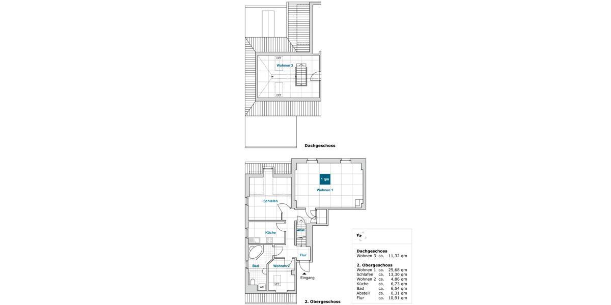 Etagenwohnung Meißen - 3 Zimmer, 80 m&sup2;, 608&euro; | Angebot:24034191